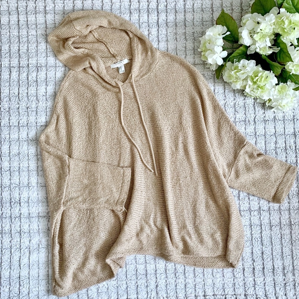 Oversized Draped Knit Sweatshirt